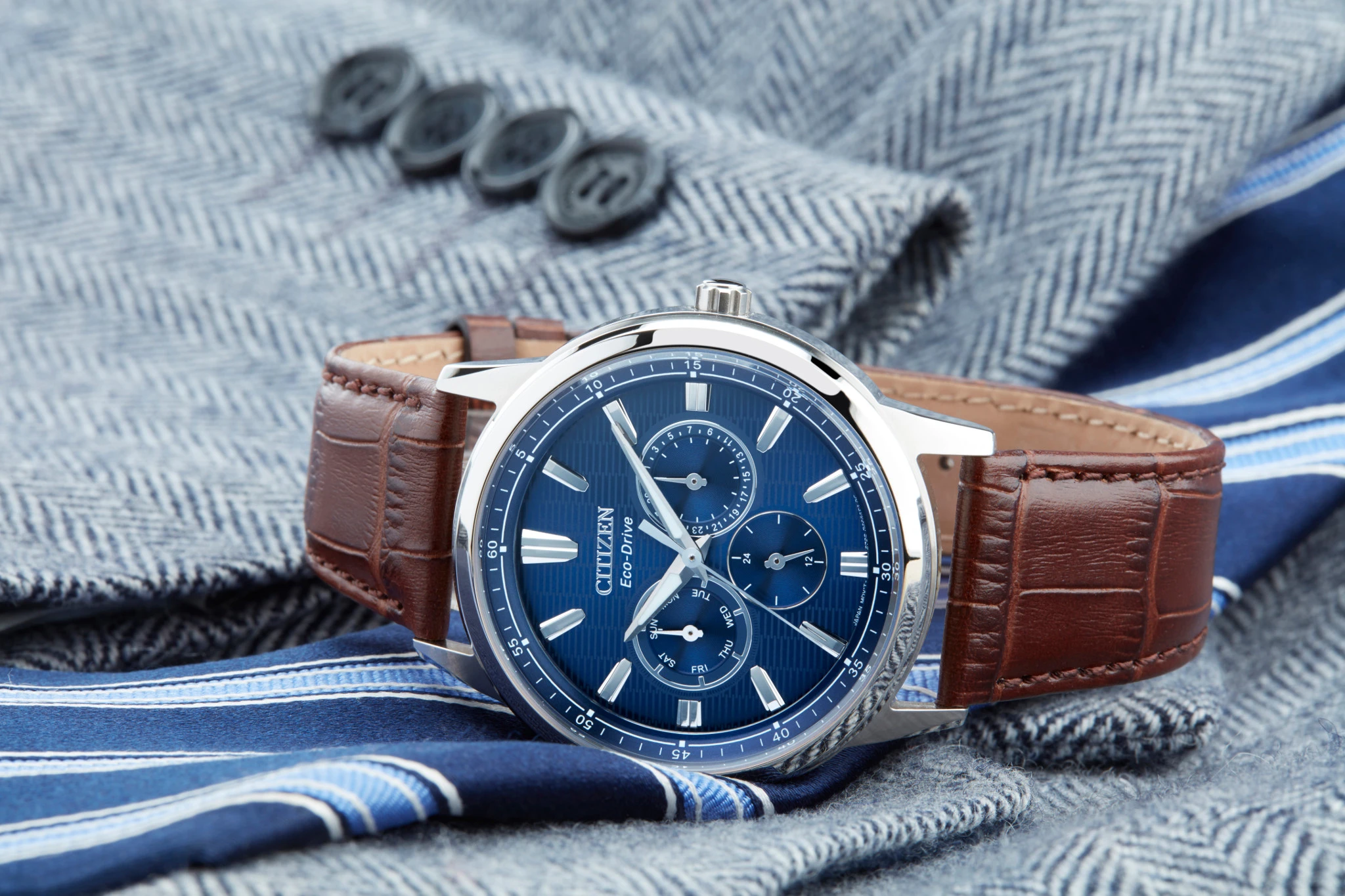 Corso - Men's Eco-Drive BU2070-12L Leather Strap Watch | CITIZEN